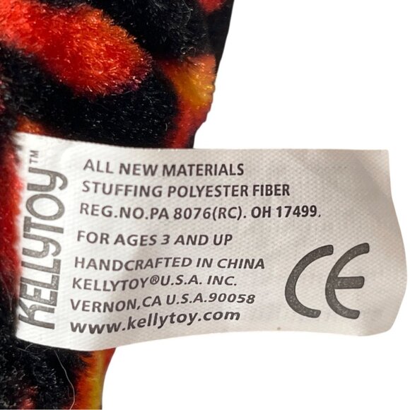 Kellytoy Flame Pattern Plush Elephant 7" Polyester Fiber Stuffed Animal Toy 53h - Picture 5 of 5